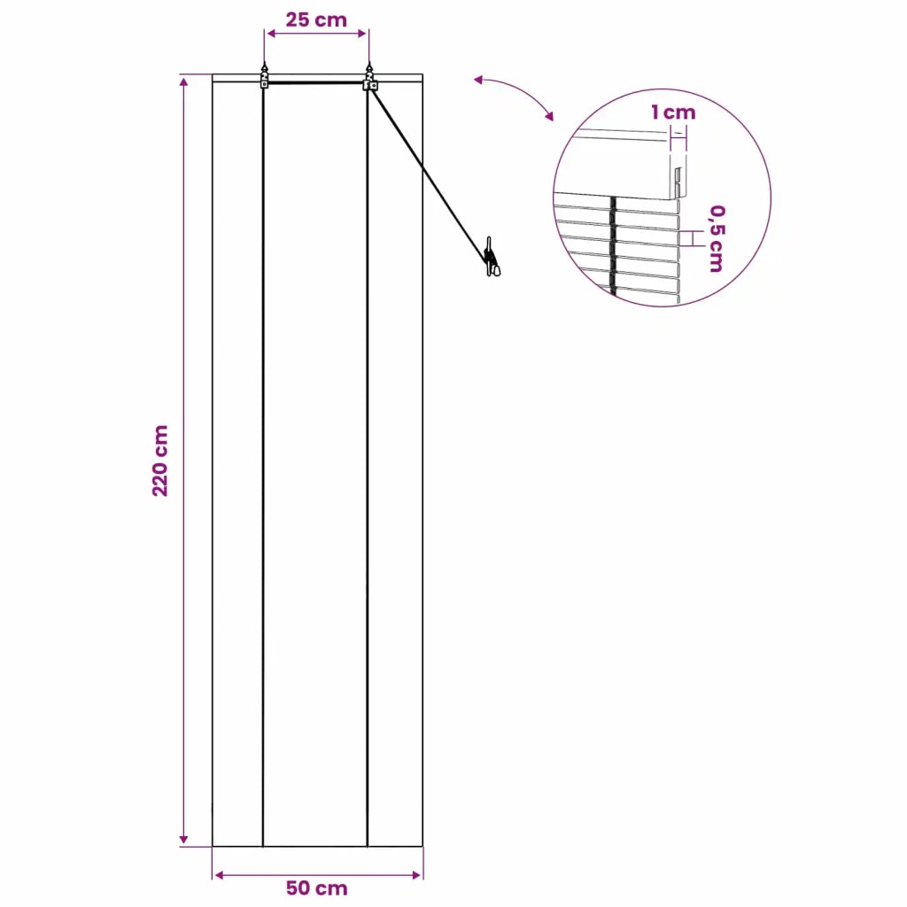 Tenda a rullo Naturale 50 x 220 cm Bambù 42039751