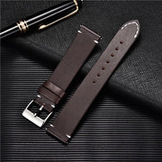 Cinturino per orologio da polso in pelle con chiusura rapida 42/44/45/49mm - Cinturino informale - Vintage - Marrone scuro