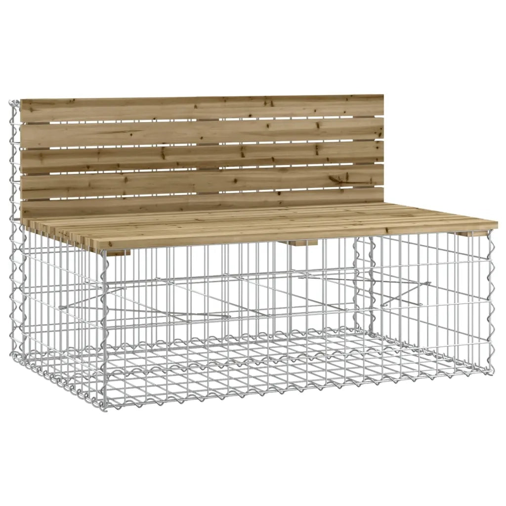 Panca da Giardino Design Gabbione 103x70x65 cm Pino Impregnato 834376