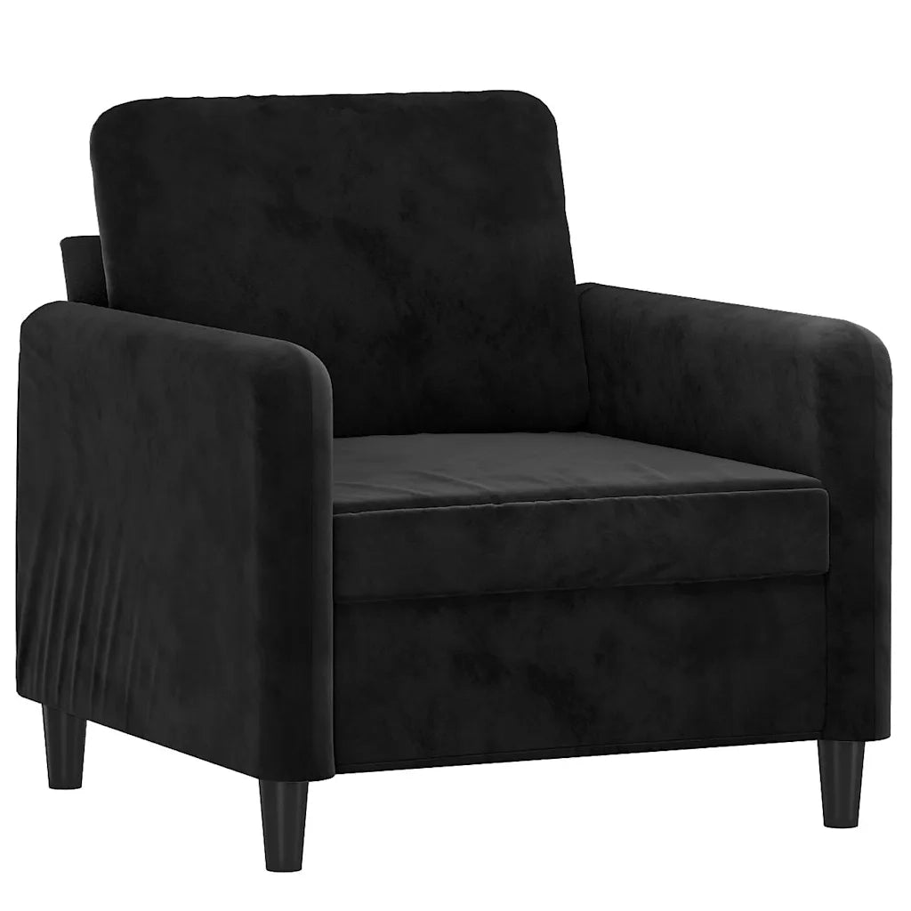 Divano Sedia-Poltrona Nero 60 cm Velluto 241625