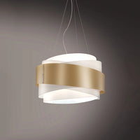 Lampadario Moderno Bea Polilux ® New Gold E Metallo Cromo 5 Luci E27 D80Cm