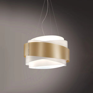 Lampadario Moderno Bea Polilux ® New Gold E Metallo Cromo 5 Luci E27 D80Cm