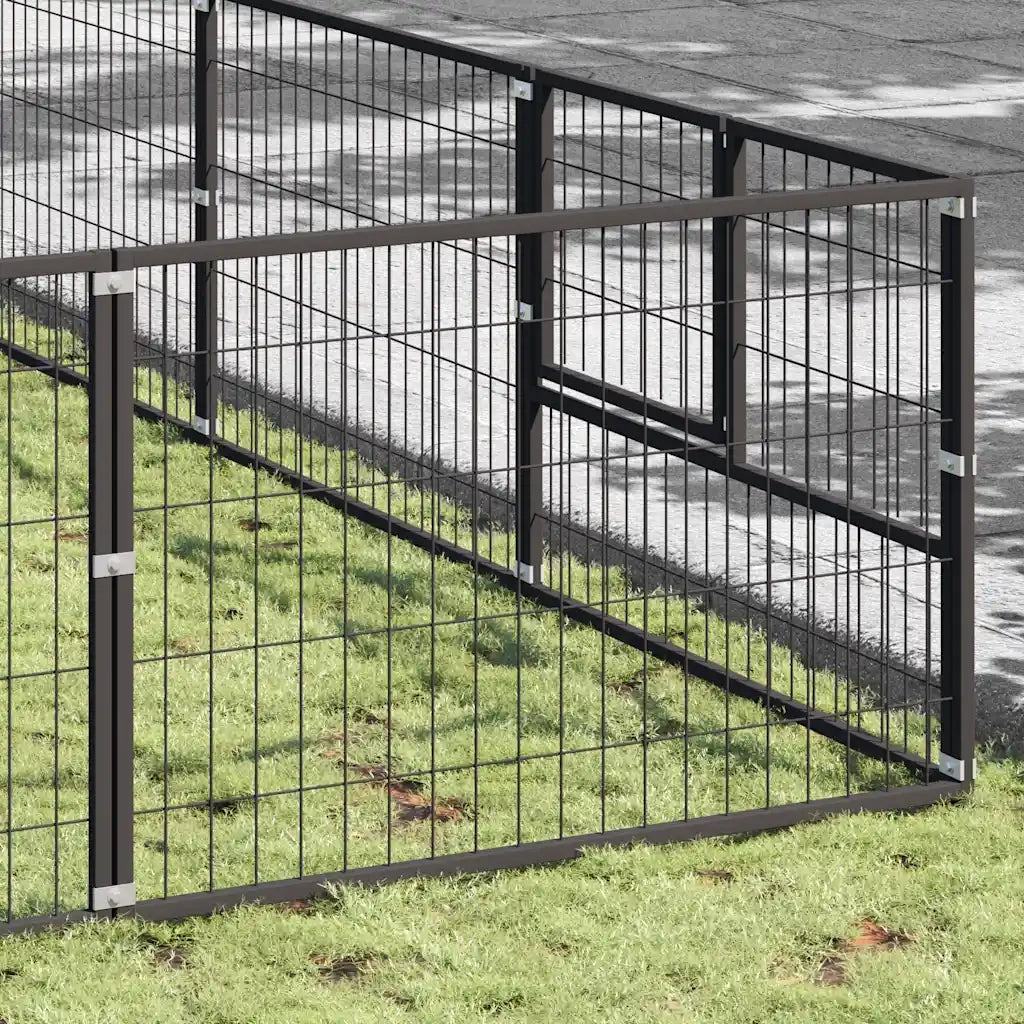 Gabbia per Cani Nera 72 mÂ² in Acciaio