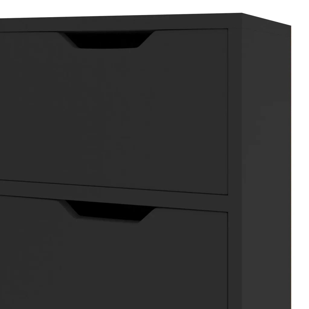 Credenza Nera 90x30x72 cm in Legno Multistrato 326814