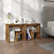 Comodini Rovere Fumo 2 pz-Set di 2 Tavolino da notte 40x30x40 cm in Legno Multistrato
