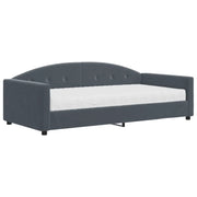 Divano letto | Sof¨¤ letto | Letto singolo con Materasso Grigio Scuro 100x200 cm in Velluto