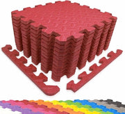 Puzzel-mattoni di protezione per angoli - diverse colorazioni - tappetino di base fitness - protezione per pavimento rosso