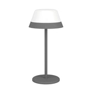 Lampade Da Tavolo Esterno Moderna Meggiano Policarbonato Grigio E Bianco Led