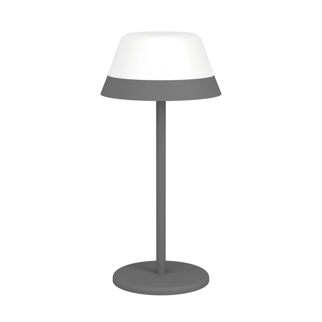 Lampade Da Tavolo Esterno Moderna Meggiano Policarbonato Grigio E Bianco Led