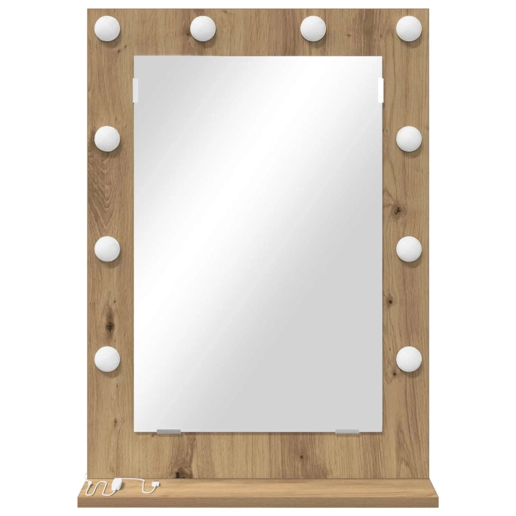 Specchio da Vanità Rovere artigianale 70 x 50 x 18 cm 868340