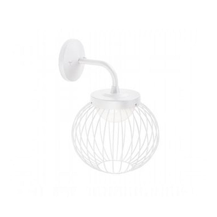 Applique Da Esterno Moderna Cage Alluminio E Termoplastica Bianco Led 20W 4000K