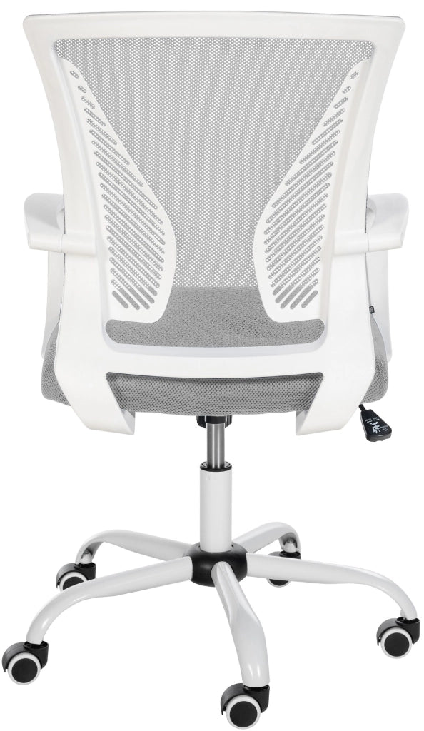 Poltrona da ufficio Tracy bianco,grigio chiaro