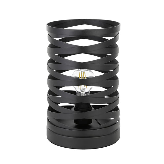 Lampada Da Tavolo Contemporanea Cremella Acciaio Nero 1 Luce E27