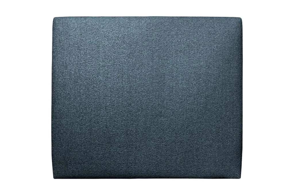 Testiera in tessuto bouclé blu liscio L200 cm