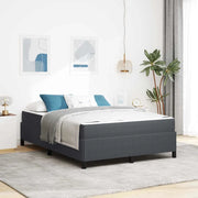 Struttura del letto Grigio scuro 140 x 190 cm Tessuto