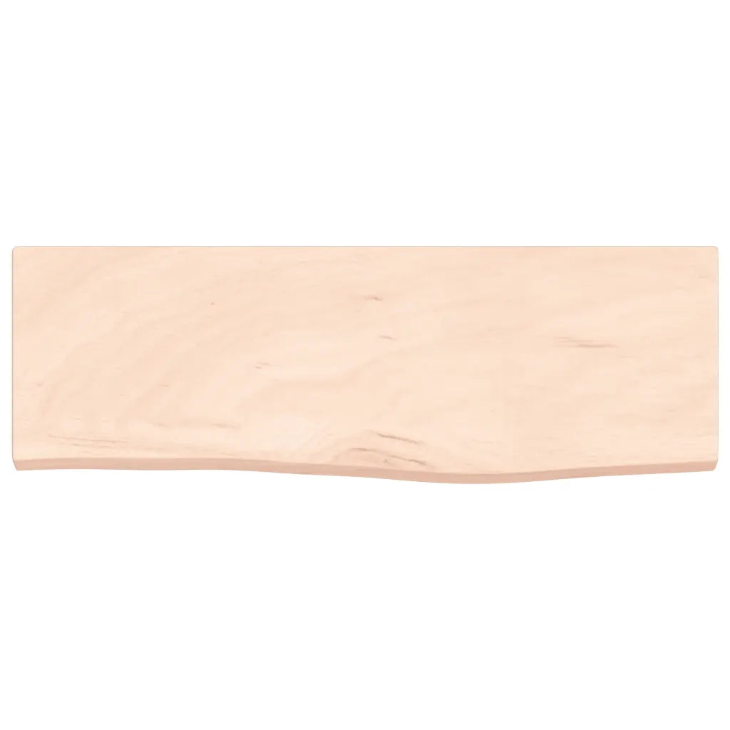 Ripiano a Parete 60x20x2 cm Legno Massello Rovere Non Trattato