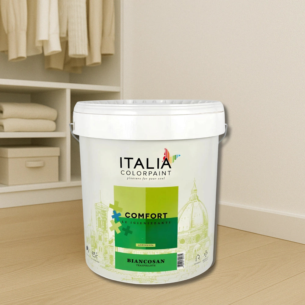 Idropittura igienizzante antimuffa traspirante bianca comfort biancosan plus *** formato 13 lt, confezione 1