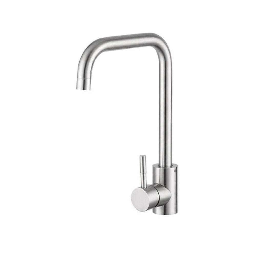 Rubinetto Miscelatore Monocomando Lavello Cucina Satinato Canna Alta 52813