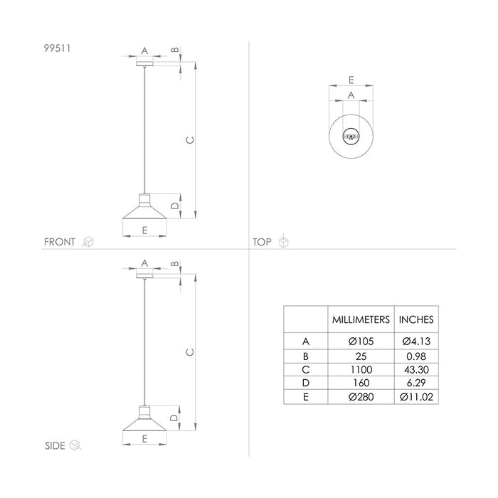 Lampadario Industrial Abreosa 1 Luce Metallo Nero E Grigio