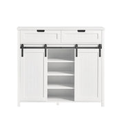 Mobile da cucina Credenza con ante scorrevoli Credenza buffet Cassettiera bianca 104x35x93cm FSB74-W SoBuy