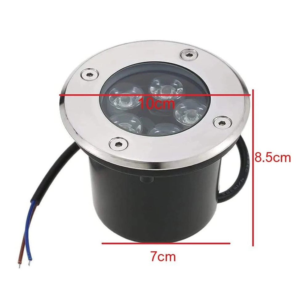 Trade Shop - Faretto Led Segnapassi Watt Giardino Ip65 Calpestabile Per Esterno Impermeabile - -bianco Freddo-5 Watt