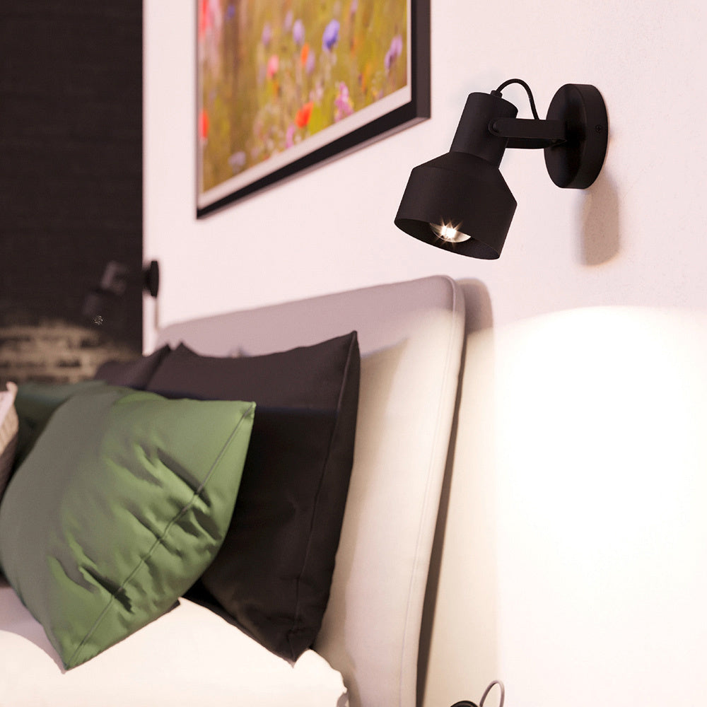 Plafoniera Moderna Casibare 1 Luce Acciaio Nero