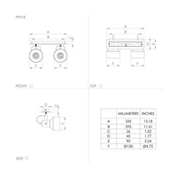 Plafoniera Industrial Casibare 2 Luci Acciaio Nero