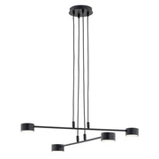 Lampada a sospensione Modus in acciaio nero opaco