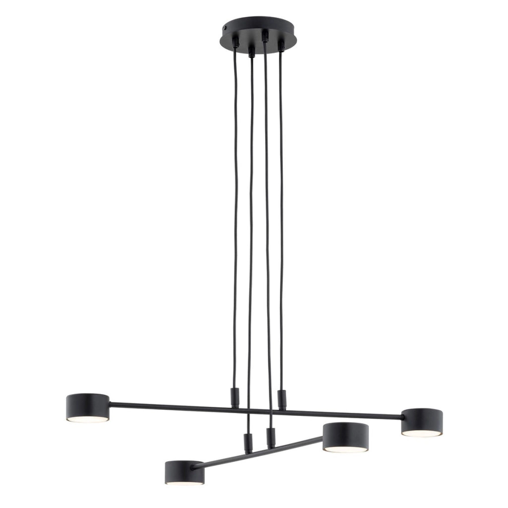 Lampada a sospensione Modus in acciaio nero opaco