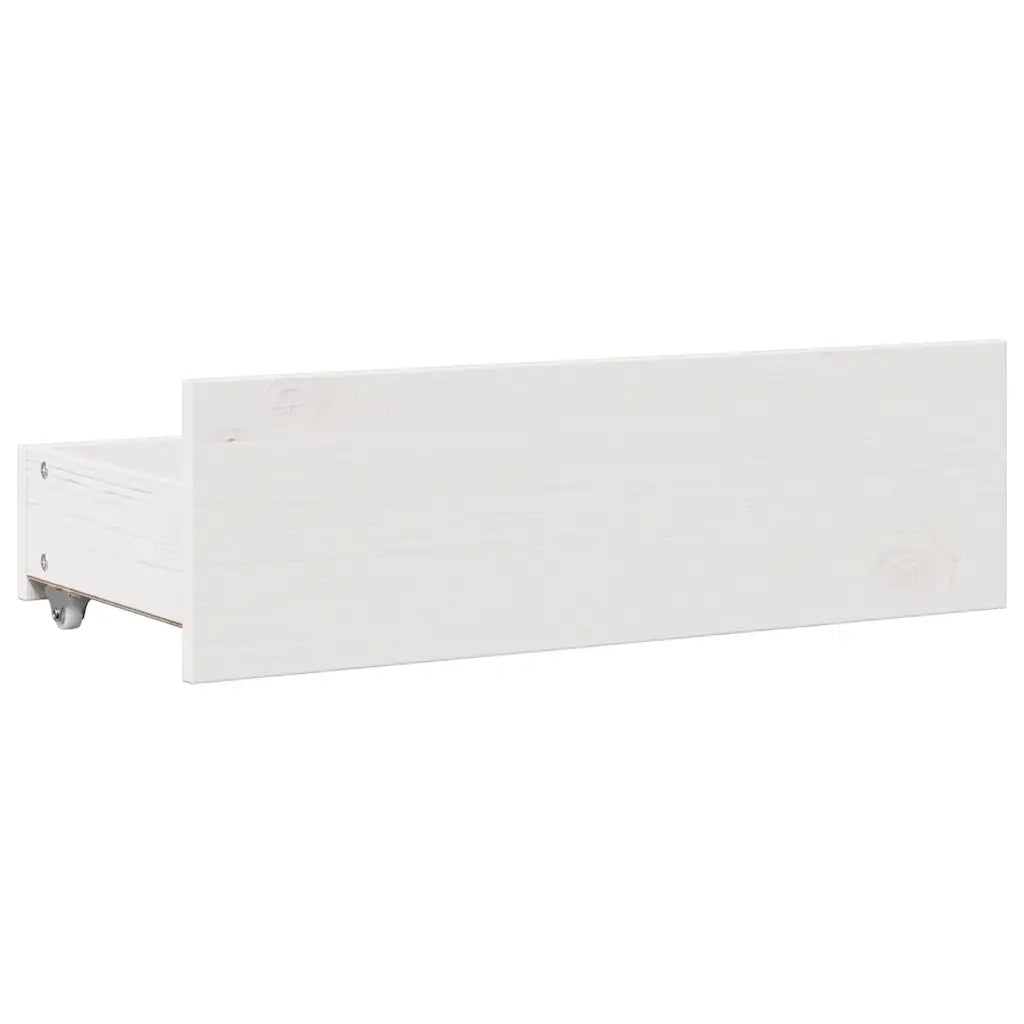 vidaXL Giroletto senza Materasso con Cassetti Bianco 140x190 cm Pino