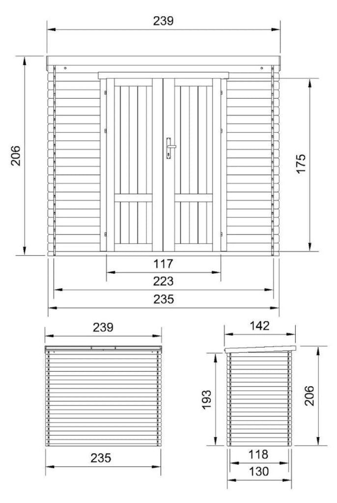 Casetta da giardino in legno 2,63 m² TIMBELA M310F1+M310G