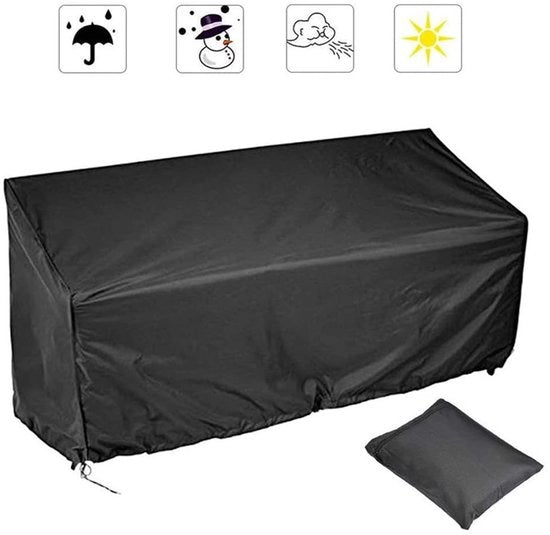 Copri banco da giardino impermeabile - Copri banco da giardino - Resistente ai raggi UV - Imbottito - Dimensioni 134/163 x 66 x 89/69 cm - Materiale 600D Oxford