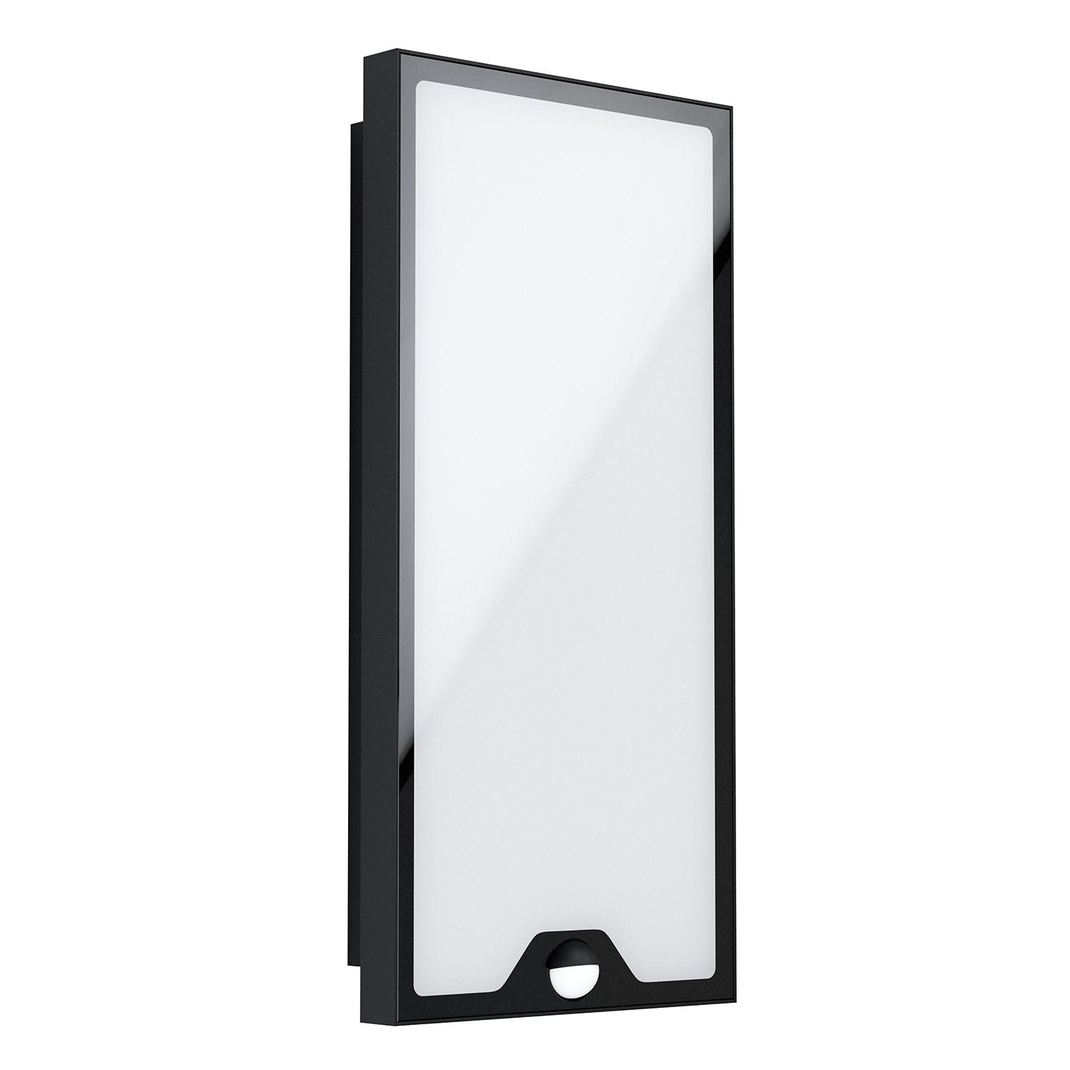 Applique Esterno Contemporanea Casazza Metallo Nero Policarbonato Bianco Led