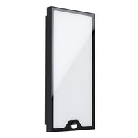 Applique Esterno Contemporanea Casazza Metallo Nero Policarbonato Bianco Led