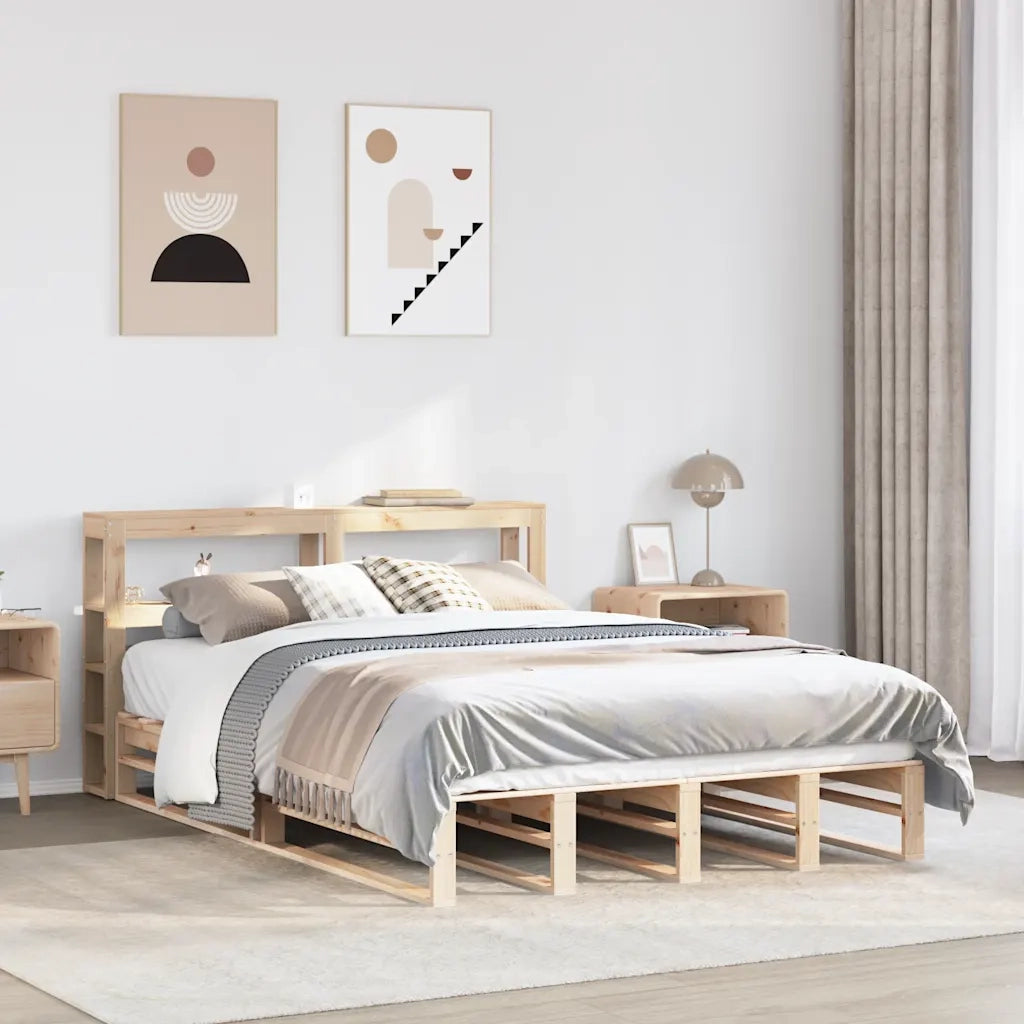 vidaXL Giroletto con Testiera 160x200 cm in Legno Massello di Pino