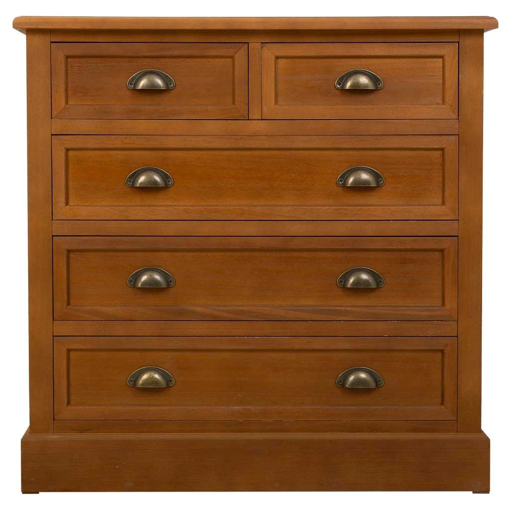 Cassettiera in legno marrone 80x40x80,5h cm