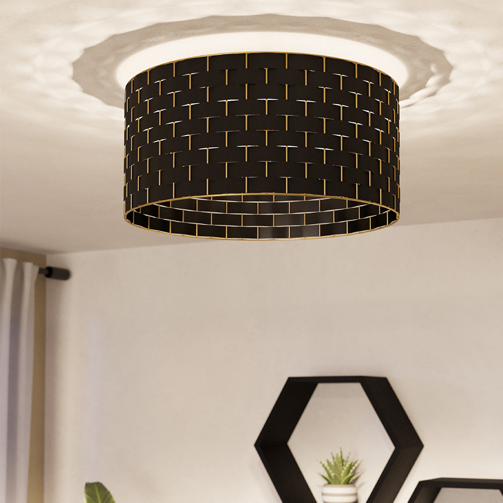 Plafoniera Moderna Marasales 1 Luce Acciaio Nero