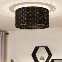 Plafoniera Moderna Marasales 1 Luce Acciaio Nero