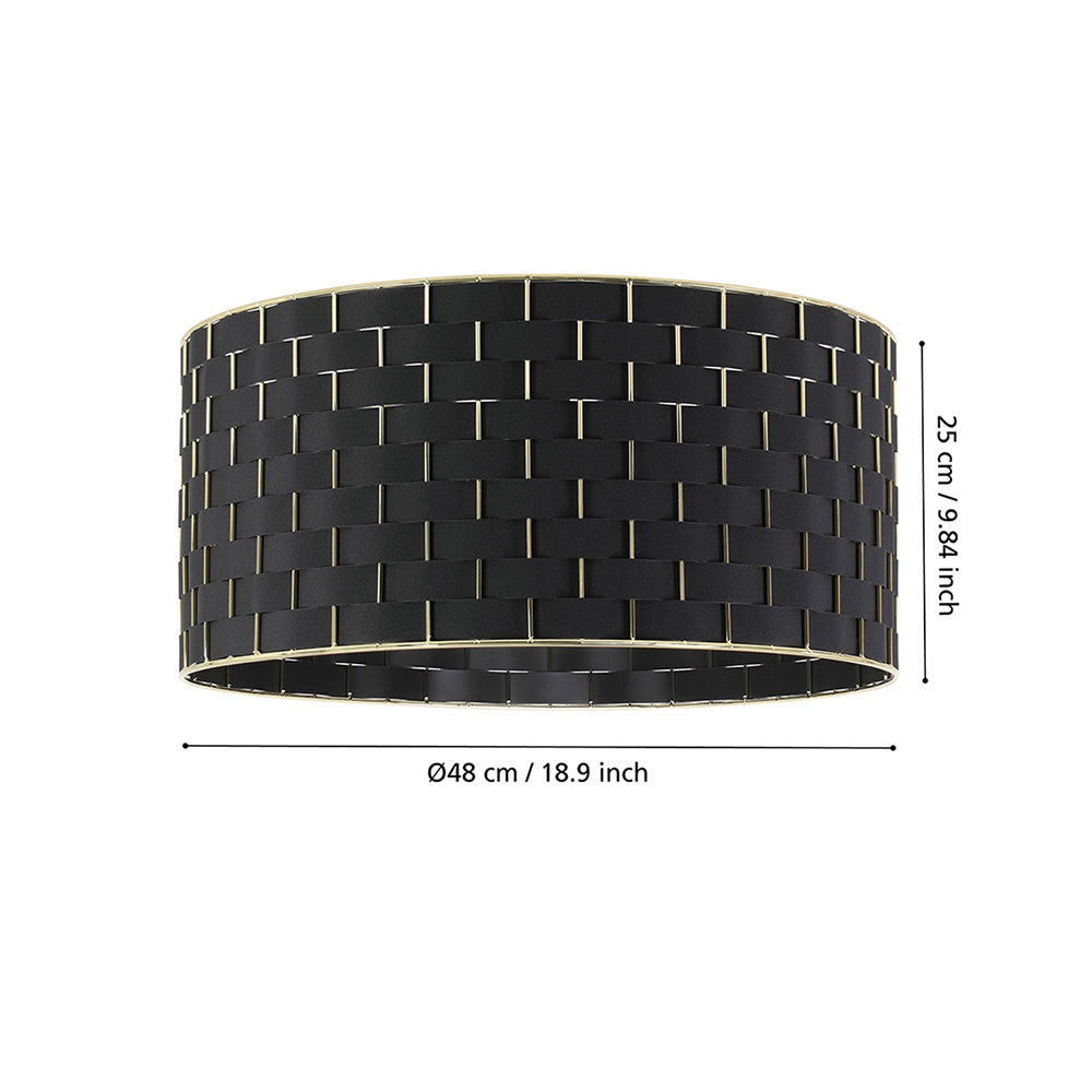 Plafoniera Moderna Marasales 1 Luce Acciaio Nero