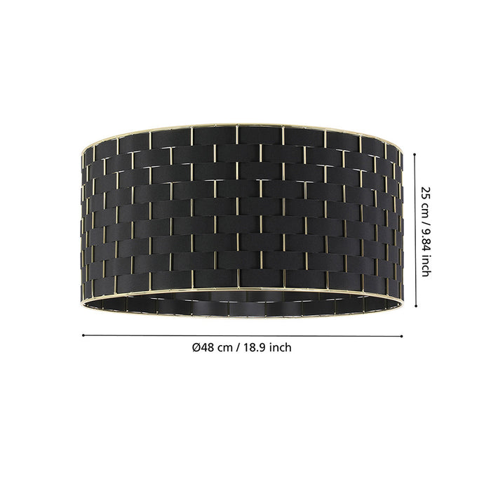 Plafoniera Moderna Marasales 1 Luce Acciaio Nero