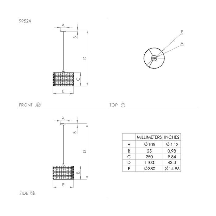Lampadario Moderno Marasales Piccolo 1 Luce Acciaio Nero