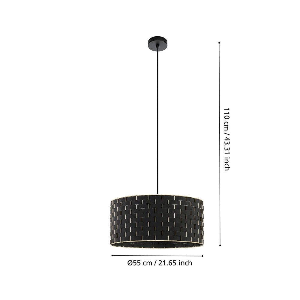 Lampadario Moderno Marasales 1 Luce Acciaio Nero