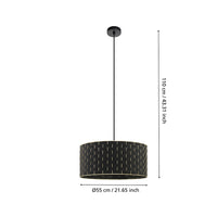 Lampadario Moderno Marasales 1 Luce Acciaio Nero