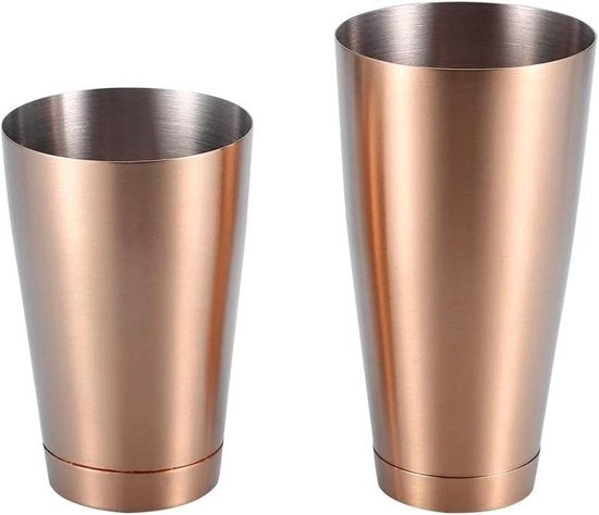 Cocktail Shaker in Acciaio Inossidabile a Doppio Termo con Maniglia Rotonda in Oro.