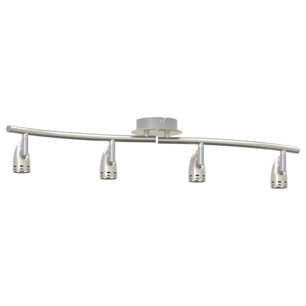 Faretto da soffitto regolabile a 4 vie Nichel opaco GU10
