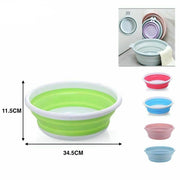 Trade Shop - Cesto Bacinella Pieghevole Multiuso Casa Cucina Bagno Plastica Colorata -
