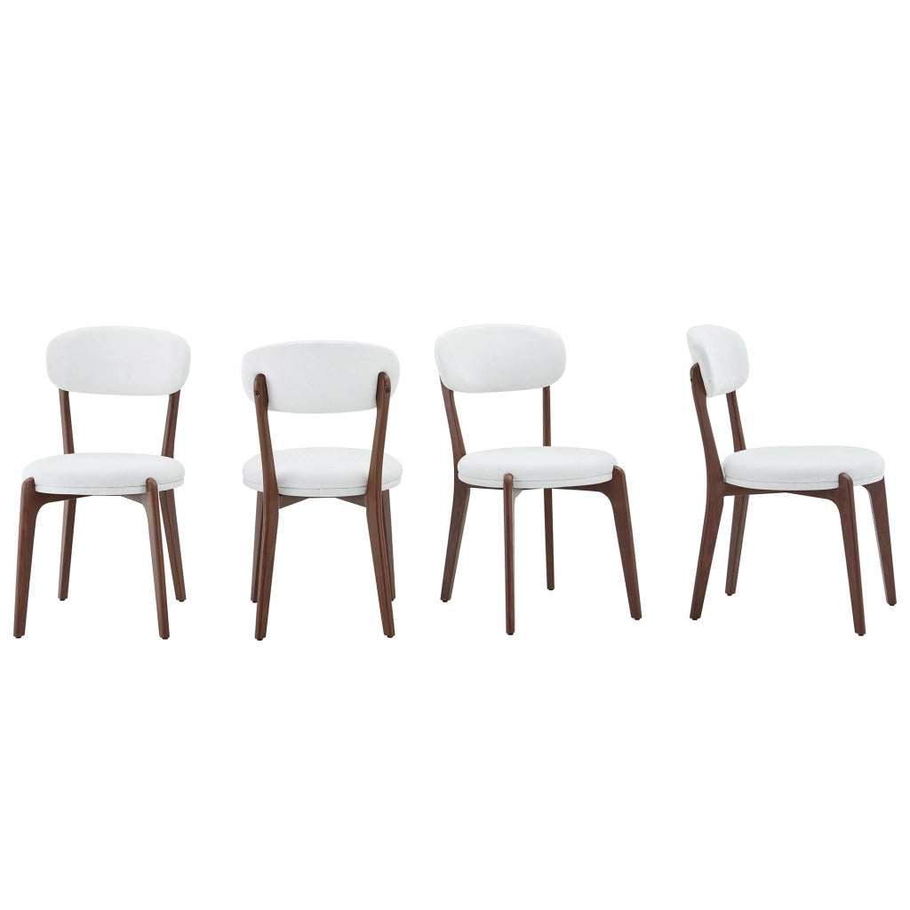 Set 4 Sedie da Pranzo Imbottite in Tessuto ¨C MINIMAL ¨C Stile Moderno, Grigio