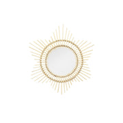Specchio da parete Aina in rattan naturale con design a sole