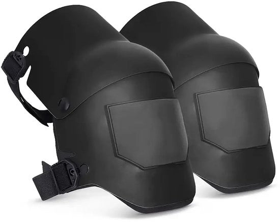Protezioni ginocchia per esterno con impatto anti, esterno duraturo, imbottitura morbida e cinture regolabili per camminare, escursioni e giardinaggio (nero)