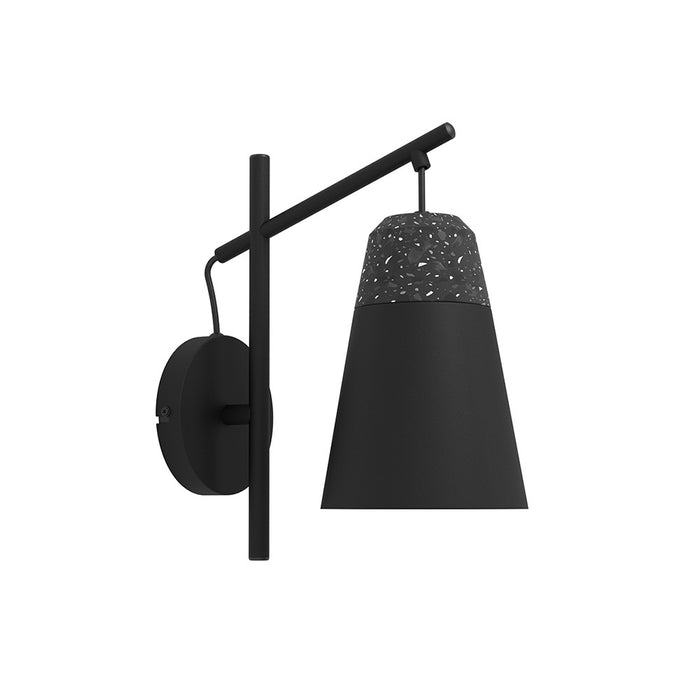 Applique Moderna Canterras 1 Luce Acciaio Nero